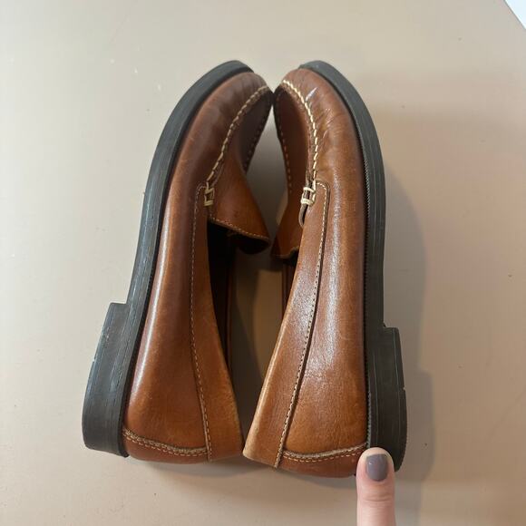 Decoys by Auditions Leather Slip On Loafers Flats 10.5 10.5N Women's Camel Brown - Picture 5 of 12